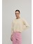 Kadın Vanilya Renk Basic Sweatshirt 4