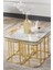 Pelikan 4+1 Sarı Mermer Temperli Cam Gold Metal Ayak Takım Sehpa Sedaş_lıvıng_unıts_sehpa 1