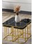 Pelikan 4+1 Siyah Mermer Temperli Cam Gold Metal Ayak Takım Sehpa Sedaş_lıvıng_unıts_sehpa 1