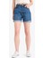 Mom Fit Yüksek Bel Paçası Katlamalı Fit Jean Şort E0924AX25SM 1