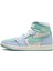 Air Jordan 1 High Method Of Make Sneaker Bilekli Günlük Spor Ayakkabı Mavi Yeşil 2