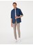Erkek Lacivert Oxford Slim Fit Kolay Ütülenebilir Gömlek 50306996-VR033 4