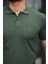 Erkek Kıvrılmaz Polo Yaka Cepsiz Slim Fit Dar Kesim T-Shirt 2