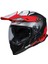 J34 Pro Outer Space Kapalı Motosiklet Kaskı Siyah Kırmızı Beyaz 1