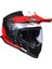 J34 Pro Outer Space Kapalı Motosiklet Kaskı Siyah Kırmızı Beyaz 2