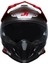 J34 Pro Outer Space Kapalı Motosiklet Kaskı Siyah Kırmızı Beyaz 3