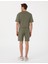 Erkek Haki Regular Fit Örme Şort 50310107-VR027 4