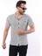 Erkek Kısa Kollu Slim Fit Yazlık Çizgili Gömlek 1