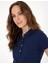 Kadın Lacivert Regular Fit Pamuklu Polo Yaka Basic Tişört 50305776-VR033 2