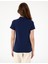 Kadın Lacivert Regular Fit Pamuklu Polo Yaka Basic Tişört 50305776-VR033 5