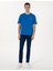 Erkek İndigo Comfort Fit Bisiklet Yaka Tişört 50310076-VR028 4