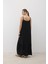Askı Ayarlı Oversize Müslin Elbise Siyah 4