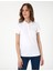 Kadın Beyaz Regular Fit Pamuklu Polo Yaka Basic Tişört 50305776-VR013 3