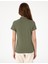 Kadın Haki Regular Fit Pamuklu Polo Yaka Basic Tişört 50305776-VR027 5