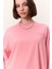 Yıkama Efektli Uzun Kollu Tshırt Pembe 4