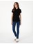 Kadın Siyah Regular Fit Pamuklu Polo Yaka Basic Tişört 50305776-VR046 4