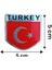 Türk Bayrağı Turkey Yazılı Etiket Metal Sticker 5cm 4