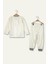 Unisex Çocuk Desenli Pijama Takımı - Bej 3