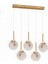 Modern Lüks Tasarım Marble Lighting Sarkıt Beşli Sıralı Mermer Avize Eskitme Gold 1