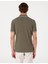 Erkek Haki Slim Fit Örme Dokulu Polo Yaka Tişört 50310162-VR027 5