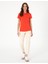 Kadın Kırmızı Regular Fit Pamuklu Polo Yaka Basic Tişört 50305776-VR030 4