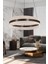 Ecrin 60'lık Yuvarlak Siyah 84 Watt Ledli Modern Tasarım Mutfak Salon Avize 1