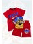 Baskılı Tişört Şort ve Paw Patrol Chase Maskeli Kırmızı Renk Çocuk Takım 3