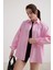 Oversize Kadın Gömlek Pembe 4