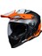 J34 Pro Outer Space Kapalı Motosiklet Kaskı Siyah Antrasit Oranj 1