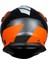 J34 Pro Outer Space Kapalı Motosiklet Kaskı Siyah Antrasit Oranj 4