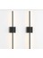 Modern Dekoratif Pilli Kare LED Duvar Aplik Siyah (1 Adet) 3