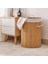 Katlanır Naturel Oval Banyo Doğal Bambu Renkli Beyaz Çamaşır Kirli Sepeti - Oyuncak Sepeti 1