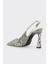 Gri Deri Kadın Topuklu Ayakkabı 3