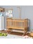 Ahşap Beşik Anne Yanı Beşik Vernikli 60X120 - Gri Balina Uyku Seti + Yataklı + Tekerlekli 4