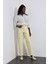 Sarı Yüksek Bel Kesik Paça Wide Leg Jean 1