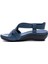 Kadın Cilt Lastikli Ortopedik Sandalet 6145 4