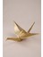 Origami Turna Kuşu Şeklinde Mat Pirinç Kaplama Metal Dekoratif Obje 22 x 18,5 cm 3