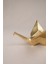 Origami Turna Kuşu Şeklinde Mat Pirinç Kaplama Metal Dekoratif Obje 22 x 18,5 cm 4