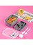 3201 Kendinden Kaşık Çatallı Sosluklu Bölmeli Beslenme Çantası - Taşınabilir 2 Katlı Lunch Box - Sefer Tası 1200 ml Gri 3