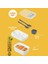 3200 Kendinden Kaşık Çatallı Sosluklu Bölmeli Beslenme Çantası - Taşınabilir 2 Katlı Lunch Box - Sefer Tası 1200 ml Beyaz 1
