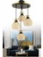 Yağmur 4 Lü Sarkıt Siyah Gold Yaldızlıkristal Top Modern Avize 1