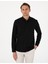 Erkek Siyah Oxford Slim Fit Kolay Ütülenebilir Gömlek 50306996-VR046 1
