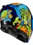 Airflite Bugoid Blitz Kapalı Motosiklet Kaskı Mavi Yeşil Turuncu 4