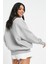 Sportswear Essential Collection Fleece Oversized Crew Kadın Sweatshirt Gri Melanj 2