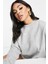 Sportswear Essential Collection Fleece Oversized Crew Kadın Sweatshirt Gri Melanj 3
