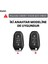Citroen C5 Aircross Sustasız Anahtar Kılıfı Şeffaf-Füme 2