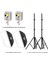 Ml-Kit 2 Cob LED Youtube Sürekli Video ve Fotoğraf Işık Ikili Set + Gdx BW-6090 Softbox 3