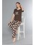 Kısa Kol Yazlık Viskon Pijama Takımı Beach Club Flz 88-110 1