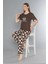 Kısa Kol Yazlık Viskon Pijama Takımı Beach Club Flz 88-110 2