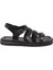 Siyah Hakiki Deri Kadın Sandalet - K24Y1SN67127-A23 3
